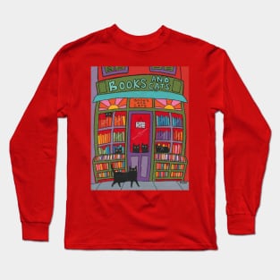 Books and Cats Long Sleeve T-Shirt